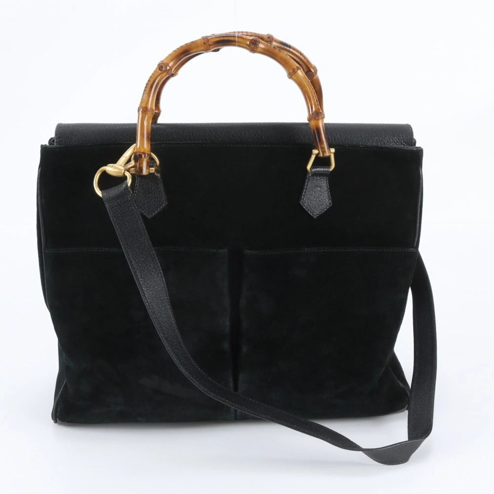 Gucci Bamboo 002 123 0322 Leather 2-Way Shoulder Bag/Tote Bag for Women